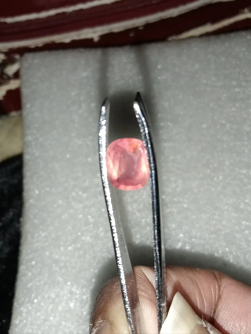 Certified Natural No Heat Cushion/Fancy 2.26ct Orangy Pink Padparadscha Sapphire